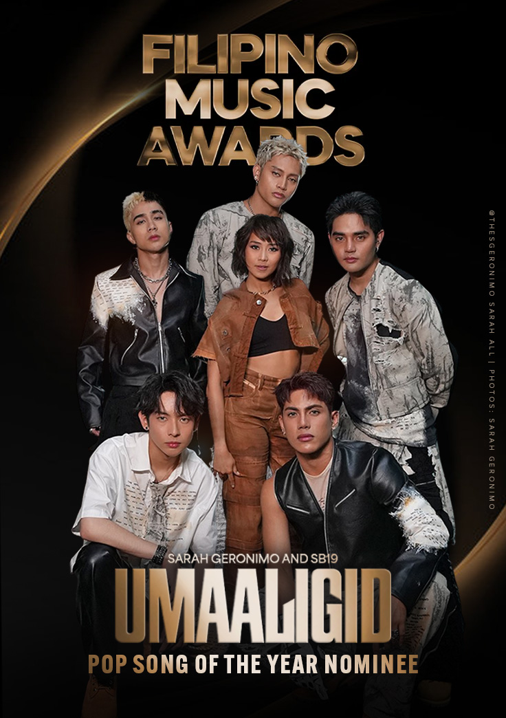 UMAALIGID by Sarah G and SB19  is nominated for Pop Song of the Year at the first-ever Filipino Music Awards! 🔥🔥🔥
<a href="/JustSarahG/">Sarah Geronimo</a> <a href="/SB19Official/">SB19 Official</a> 
#SarahGeronimo
#SB19
#Umaaligid
#FilipinoMusicAwards