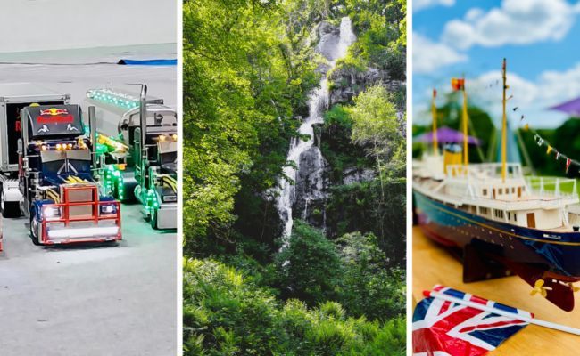 There's an action-packed day of Model Boats and Trucks at Canonteign Falls this Sunday 5th October! Watch the Model Boat Club in action as their incredible model boats take to the water. See the barn transformed into a Model Truck Playground. #canonteignfalls