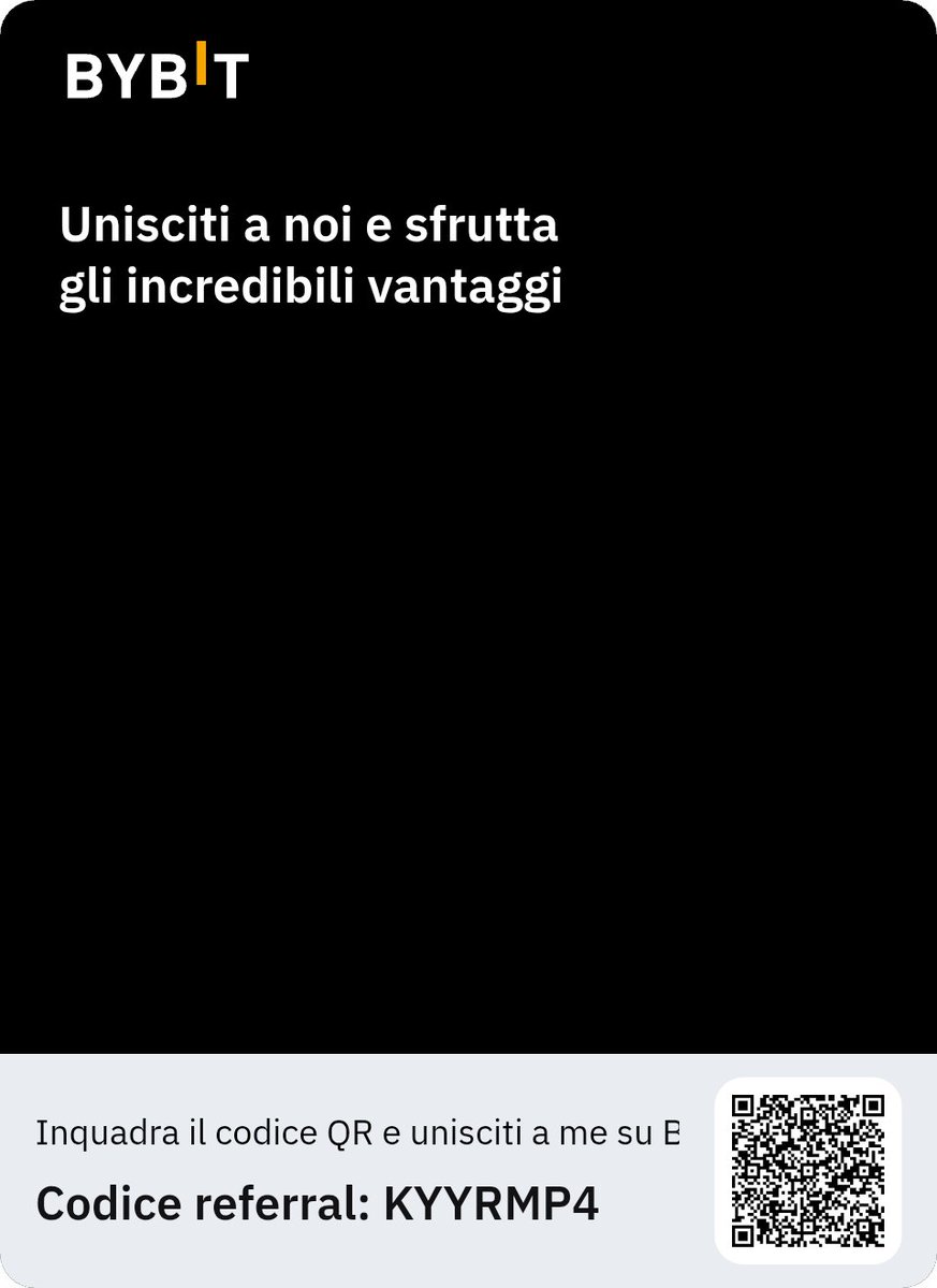 Erminio68's tweet photo. Registra un conto Bybit EU e riscatta ricompense esclusive dal Referral Program di Bybit EU! https://t.co/WFS9hV2mwg https://t.co/xAB7YaNaBb