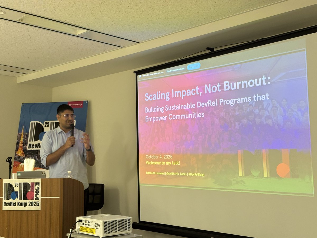 goofmint's tweet image. Sidd @siddharth_hacks ‘s talk is coming! #DevRelKaigi #DevReljp #DevRel