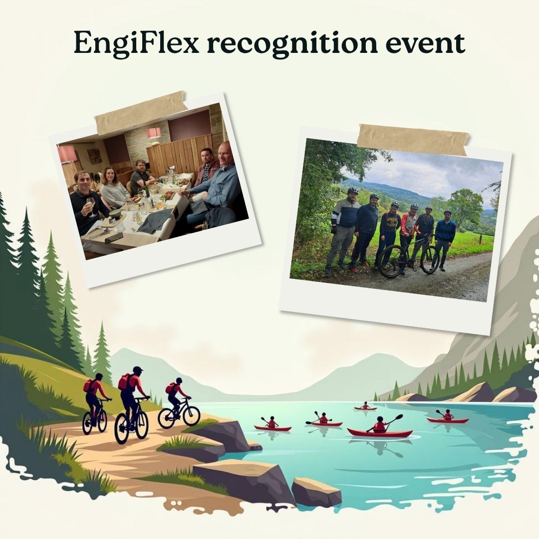 🚵‍♀️ We had an incredible time at the Engiflex appreciation event this past weekend. Our stay in the Ardennes was filled with thrilling activities like mountain biking and kayaking. A big thank you to everyone who has supported our growth over the last three years!

#teambuilding