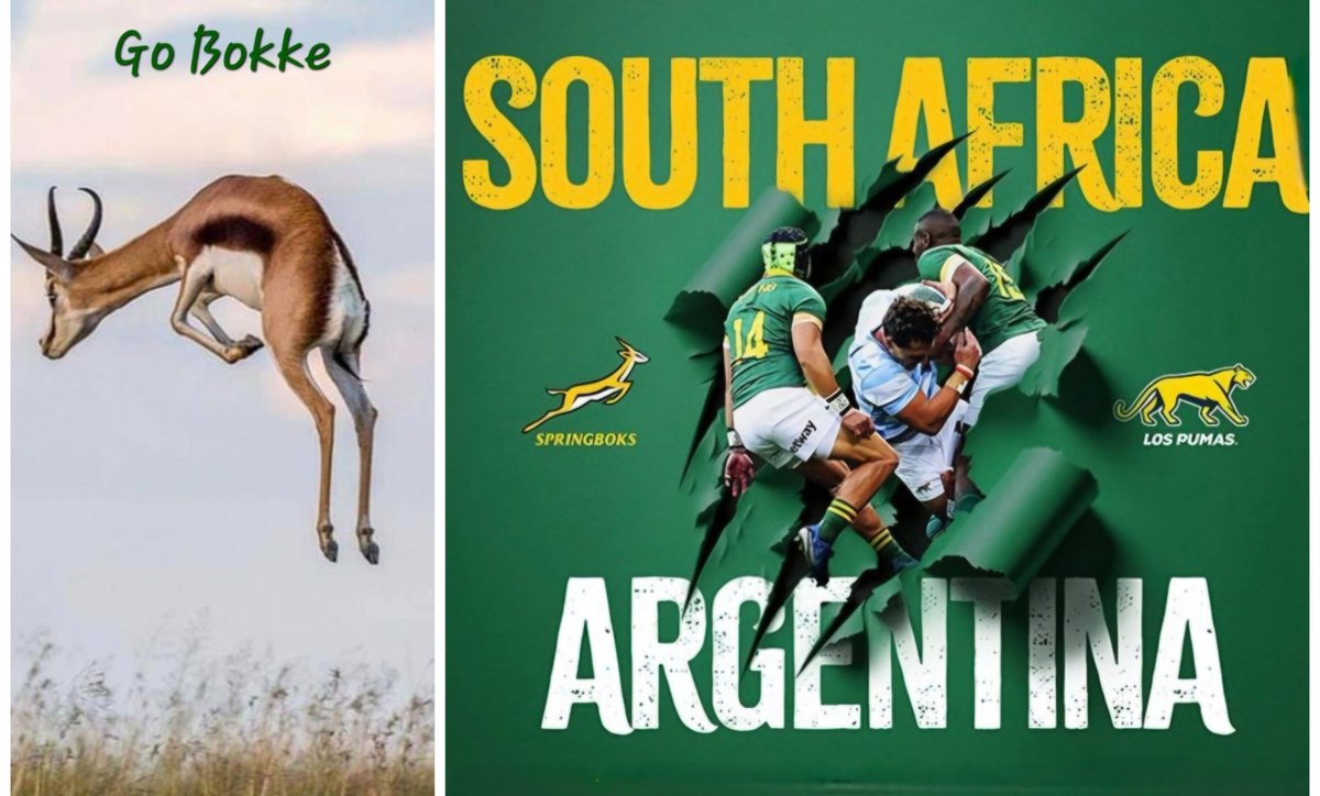 Stert in die lug Bokke...💚