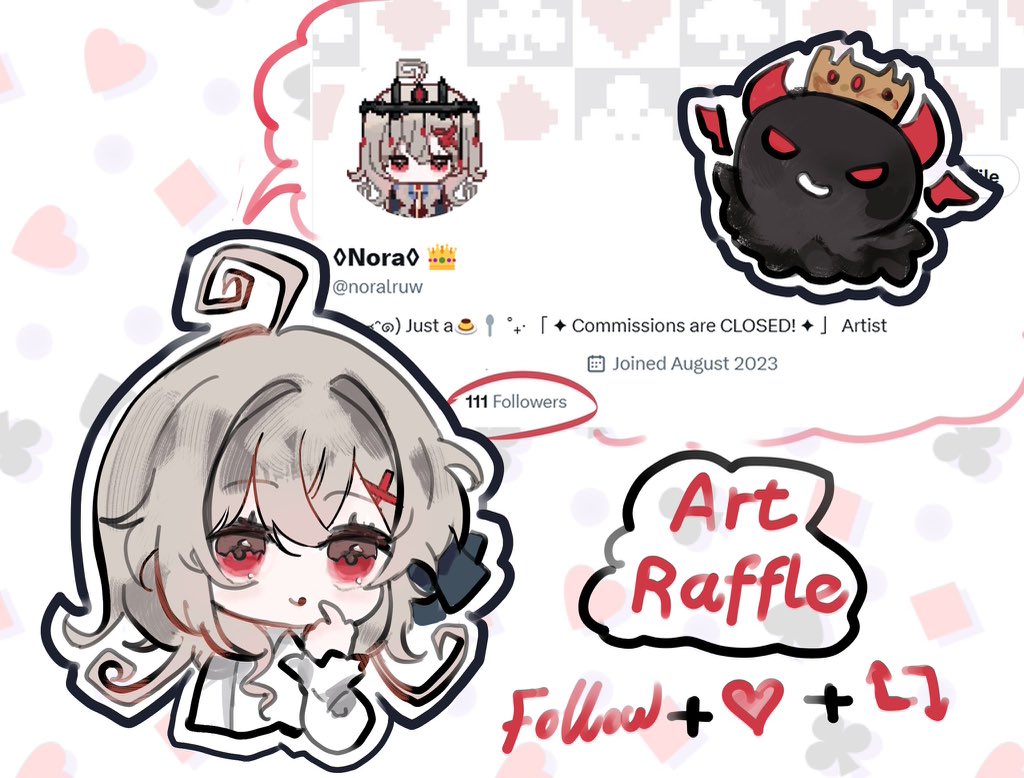 48 hours Art Raffle !
Thanks for the 100 followers…

3 🅻🆄🅲🅺🆈 winners will receive headshot illustration!

*Follow me 
*like + Retweet this post 🔁
drop your oc or VTuber
Good luck!
#artraffle #oc #Commission  #vtuber