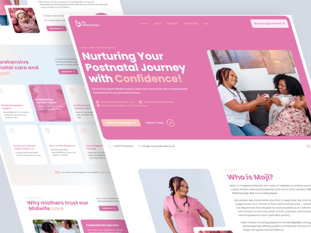 AbdulakeemAsiru's tweet image. Just wrapped up a modern website for a midwife company in the UK 👶💻
#WebDesign #FrontendDeveloper #UIDesign #UKBusiness #MidwifeCare