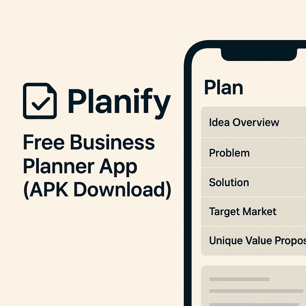 iamDev_26's tweet image. Planify is here 🚀 — a simple business planner app to turn your ideas into structured business plans.

🧠 Organize, plan, and execute — all in one place.
🔗 Try now: planify-business-pla-ckyq.bolt.host
📲 Android: quasitek.gumroad.com/l/planify

#Startups #Entrepreneurship #Planify