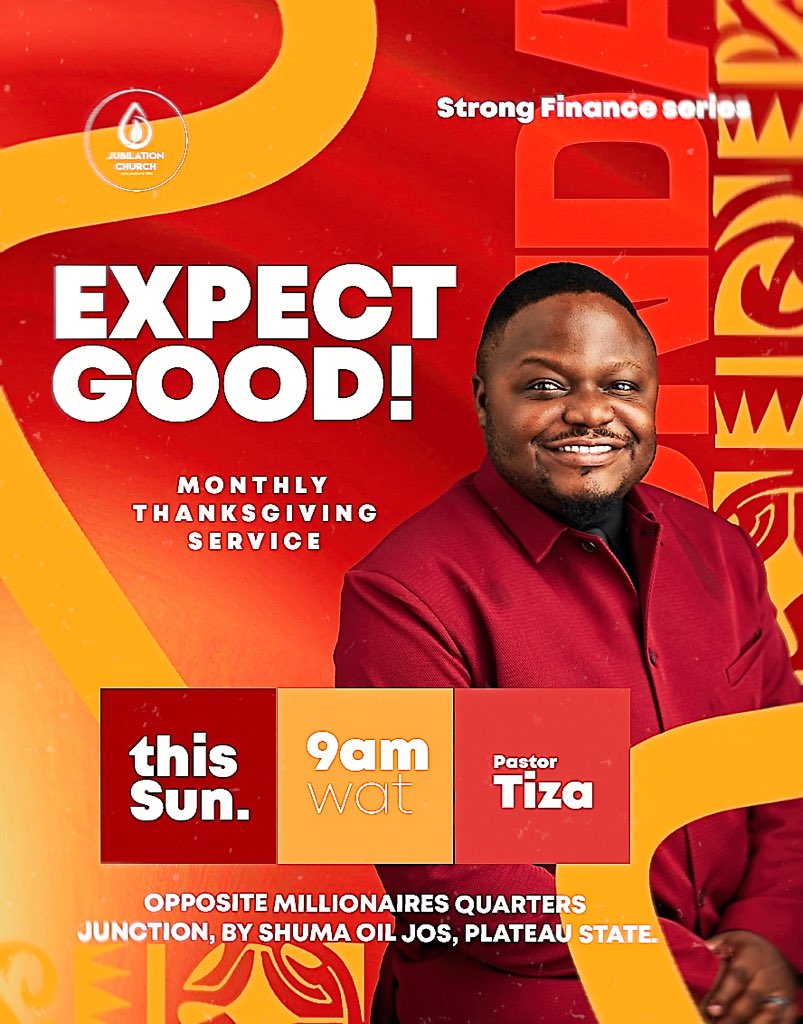 PstTiza's tweet photo. In Jos?
Let’s meet this Sunday, shall we?
It’s 9am
See flier for more details https://t.co/v7H40EfB5a