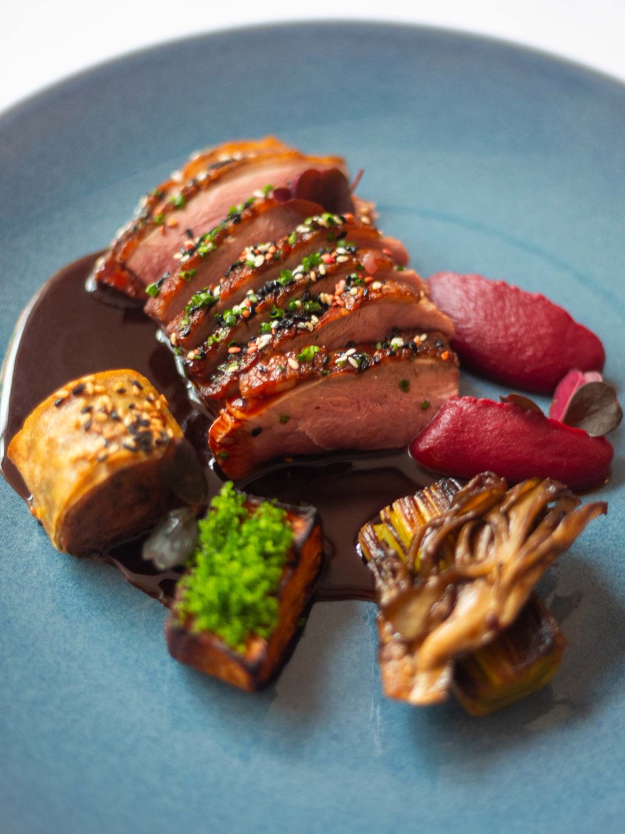 ArtSchoolLpool's tweet image. Coming to The Art School this festive season 🎄 

Roast breast of salt-aged and sesame &amp;amp; maple glazed “Creedy Carver” duck and parcel of confit duck leg 🦆 Served in the Lantern Room at The Art School Restaurant 🍽️

Book your visit: bit.ly/3ZacBnB

#liverpoolfood