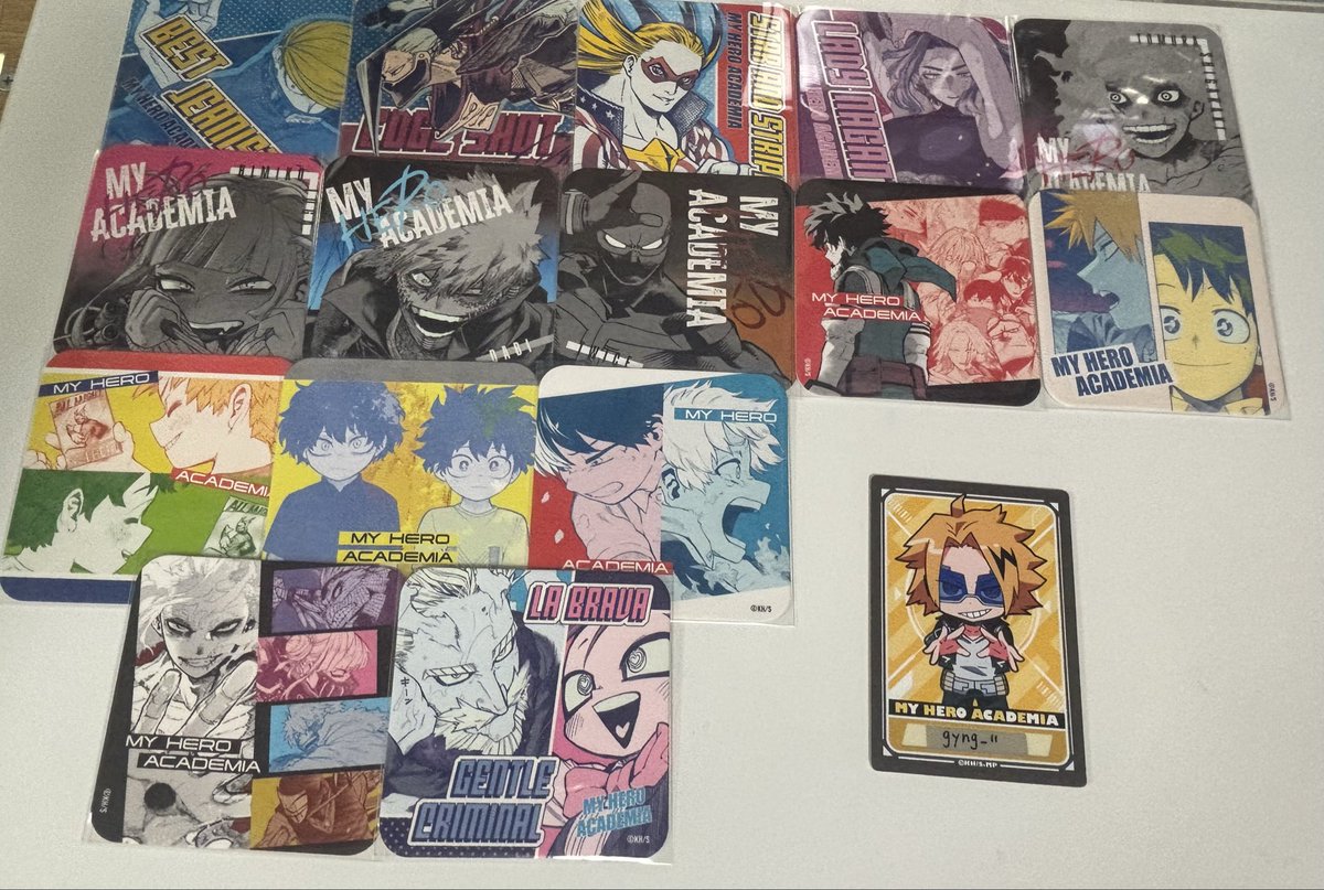 gyng_11's tweet image. 僕のヒーローアカデミア ヒロアカ 原画展 グッズ 交換 アートコースター アトコ クリアカード ステッカー アクリルパズルコレクション マグネット メモリアルコレクション アクスタ

求→原画展 上鳴電気
譲→写真のもの

郵送交換のみ
検索からでもお気軽にお声掛けください
