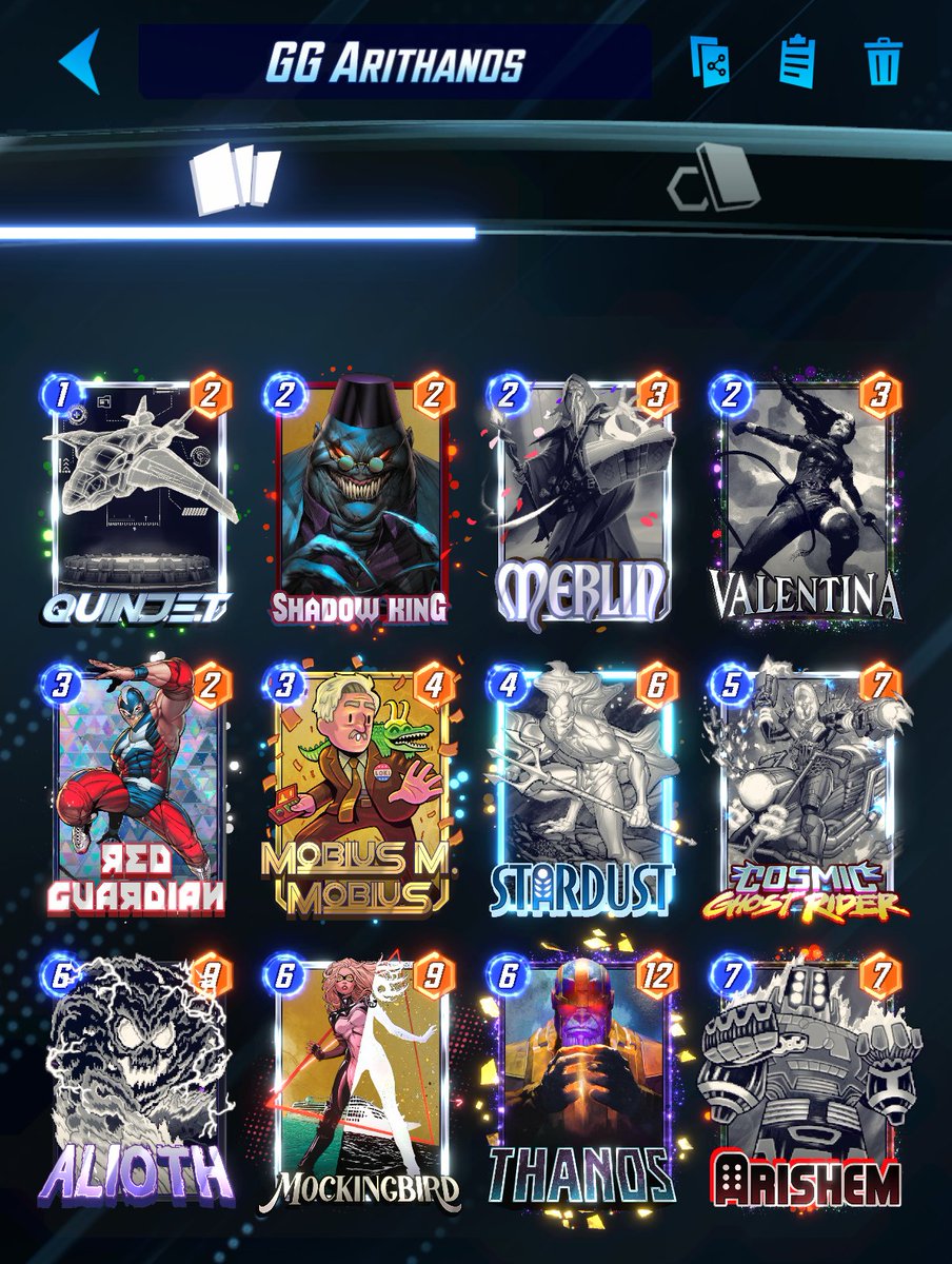 IREMIXx_snap's tweet image. 6-0 day 1 
Worked hard on this list preparing for the Q3, I'm stoked with the result #marvelSnap #goldengauntlet