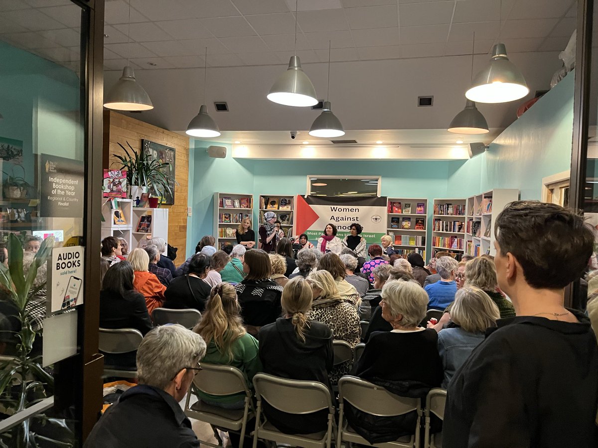 It’s a full house here in Brighton of 77 feminist Women who have left the Filia conference to come support Palestine! #FiLiA2025 <a href="/womeninhebron/">Women In Hebron</a>