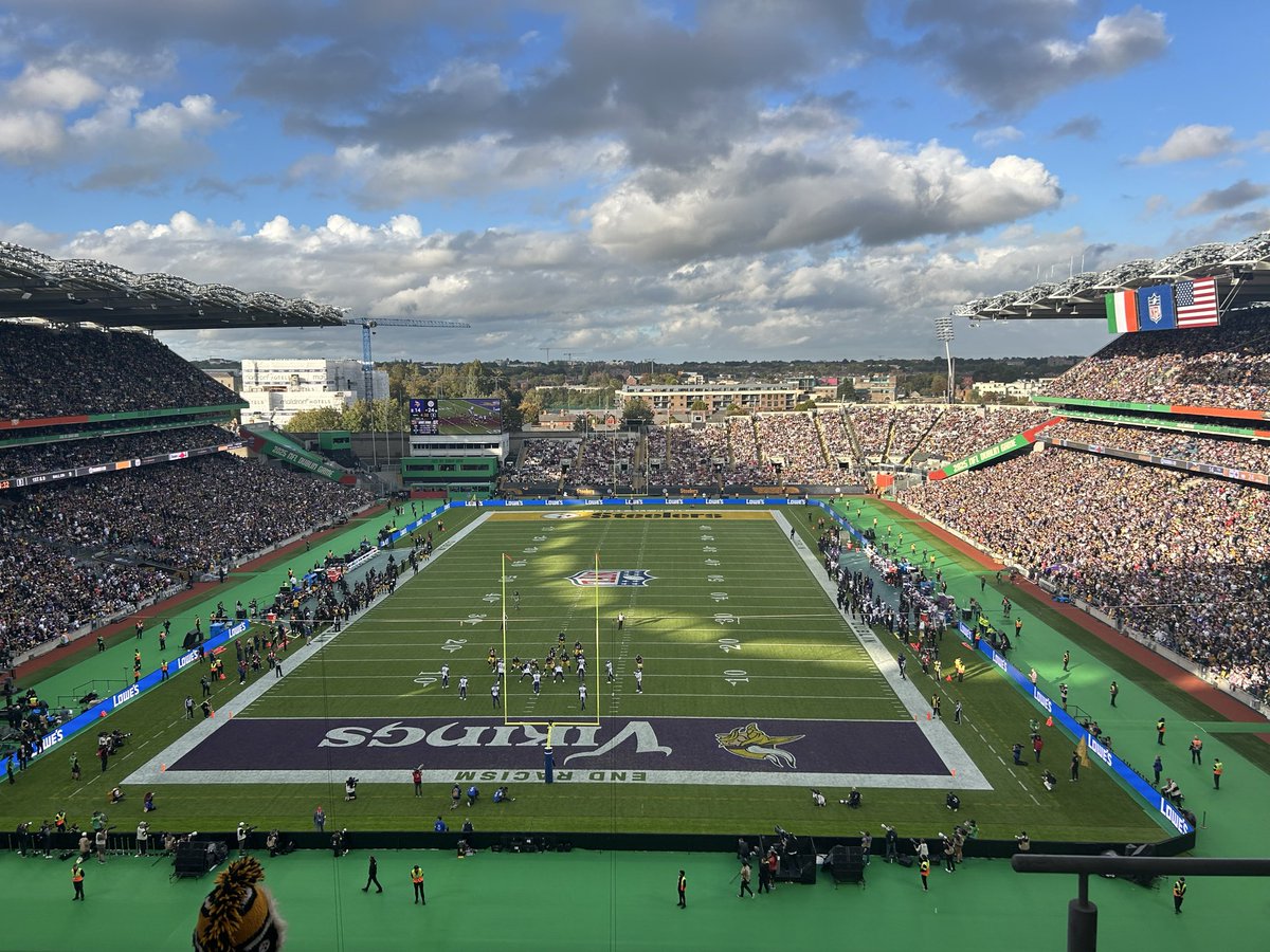 🕰️ An NFL game lasts over 3 hours.

🏈 The ball is in play for about 11 minutes, yet it was one of the best sports events I’ve attended in Ireland.

The NFL has perfected the matchday experience!

My piece in <a href="/IndoSport/">Irish Independent Sport</a> on why Irish events should improve👇