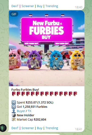 FurbuFurbies's tweet photo. Great work #Furbu crew we hit a new high of 200k!

#fgo $furbu

#solana #memes #memecoins https://t.co/PrFtFtENKl