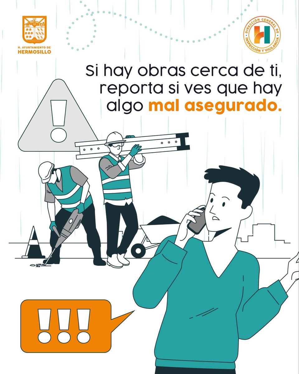 inspeccionhmo's tweet photo. 🌧 Ante la llegada del Ciclón Tropical “Raymond”, es momento de tomar precauciones:
✔️ Asegura anuncios y estructuras.
✔️ Resguarda muebles y mercancía.
✔️ Limpia coladeras y canales.
✔️ Reporta riesgos.

Cuidarnos es tarea de comunidad.

#TrabajoQueSeNota 

1/2 https://t.co/EN0SP9XiW0