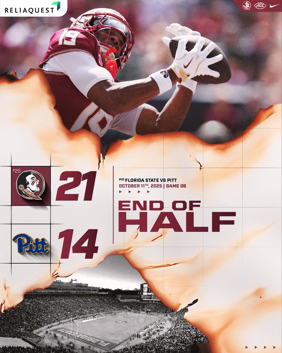 FSUFootball's tweet image. At the break 

#NoleFamily | #KeepCLIMBing