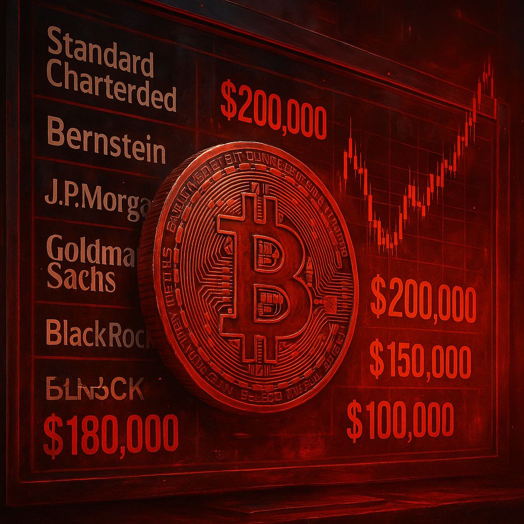 比特幣2025 年底價格預測（華爾街巨頭版） 渣打銀行（Standard Chartered）：$200,000，受機| KuCoin