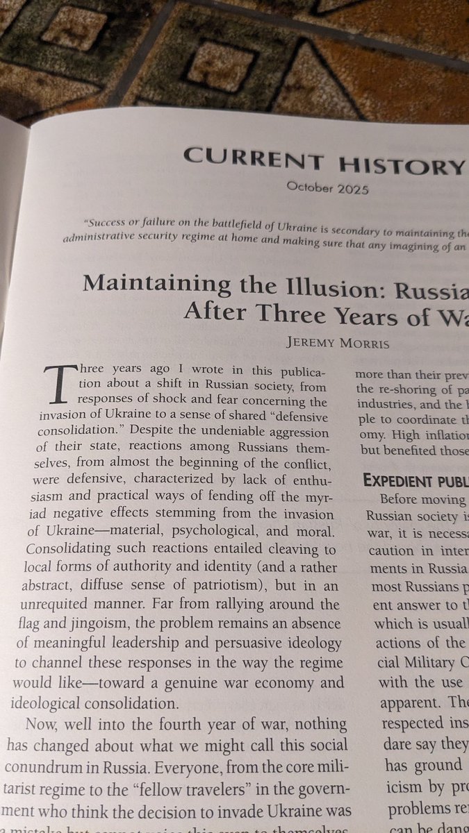 Jeremy Morris (@postsocialismus) on Twitter photo just got my paper copy of the new Current History with this baby as top billing. <a href="/CurrentHistory1/">Current History</a> just got my paper copy of the new Current History with this baby as top billing. <a href="/CurrentHistory1/">Current History</a>