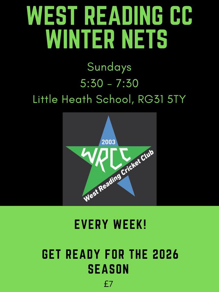 Starts tomorrow.

Every Sunday
5:30 - 7:30
Little Heath School, RG31 5TY