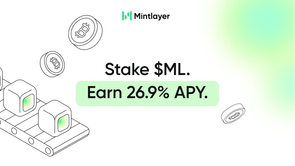 mintlayer's tweet image. During times like these, put your $ML to work.
Stake and earn up to 26.9% APY directly through our Block Explorer or Mojito Wallet.
Get. Set. Stake 👉 mintlayer.org/staking