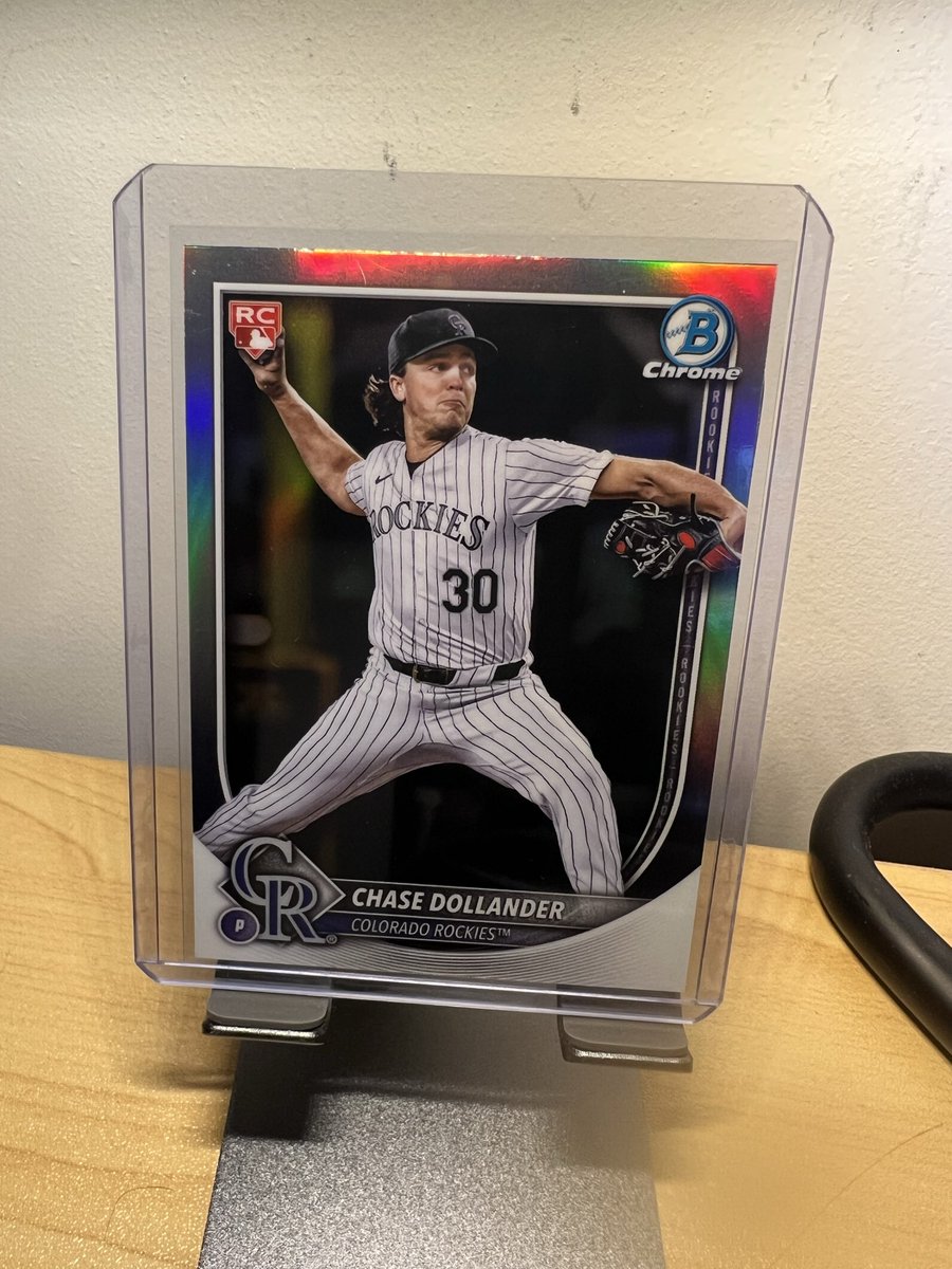 BasedCardGuy's tweet image. Check out 2025 Bowman Chrome Chase Dollander Red Rookie RC Rockies  ebay.us/m/drkLyl #eBay via @eBay #TBBCrew #TBBReposts #CardsForSale #Rookies #Rockies #Bowman #BowmanChrome #MLB