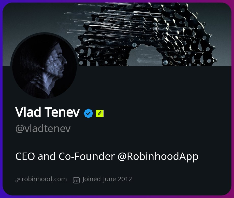 ElonAlertsX's tweet image. 👥 Elon Musk is now following Vlad Tenev (@vladtenev)