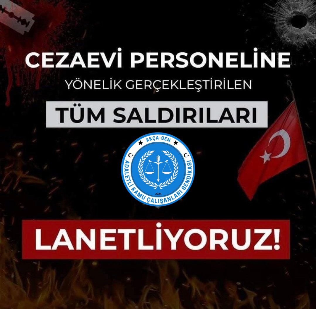 Cezaevi personeli İkinci sınıf muamele görmekten bıktı artık Göz ardı edilmekten bıktık. Saldırıya uğramaktan bıktık. Degersizleştirilmekten bıktık. Artık gerekli duzenlemeler yapılsın.

#CezaevineGüvenlik
<a href="/RTErdogan/">Recep Tayyip Erdoğan</a> <a href="/yilmaztunc/">Yılmaz TUNÇ</a> <a href="/YavuzEnis/">Enis Yavuz Yıldırım</a> <a href="/kenanipek53/">Kenan İpek</a> 
<a href="/CananUlaser/">Canan Ulaşer</a> <a href="/Aysenrslmnl/">Ayşe Salmanlı</a>