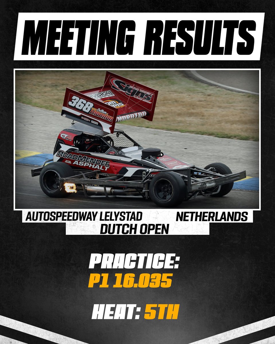 Thornton_368's tweet photo. Day one results from Lelystad, after a fire going out for practice we managed to go QuickTime in practice and had a solid heat race… a few changes and we will try again tomorrow 😎🙌

#CTR #THM #BriSCAF1 https://t.co/ILNZhLlutd