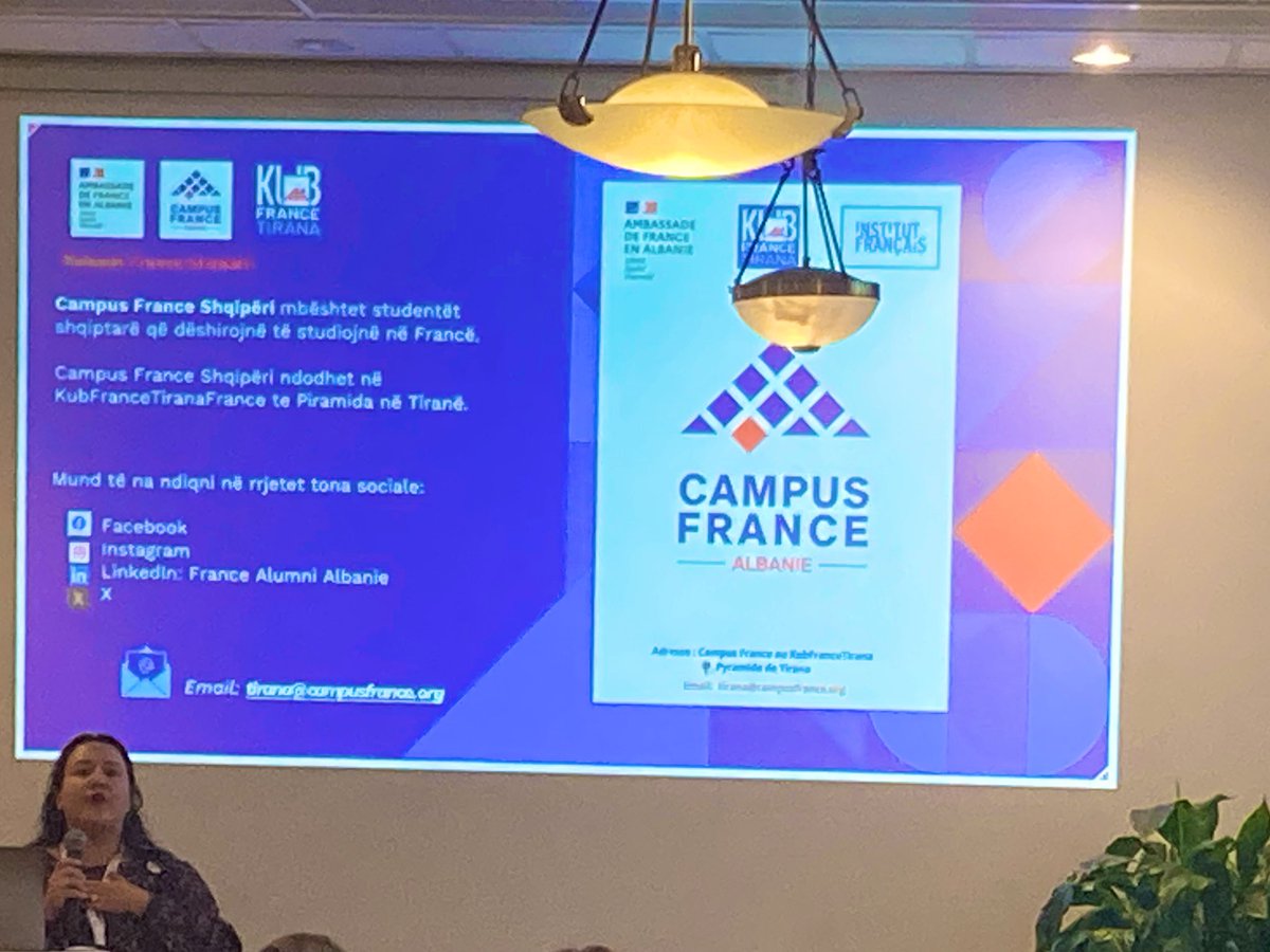 CatherineSuard's tweet photo. Plaisir d’accueillir au Salon #StudyInEurope financé par 🇪🇺 et organisé par @CampusFrance 🇫🇷 à #Tirana 🇦🇱 des établissements #EnseignementSupérieur 🇫🇷 et des élèves 🇦🇱 des #SectionsBilinguesFrancophones #LabelFrancEducation 
🙏@France_Albanie @KubFranceTirana https://t.co/sYPrP2W7Qy