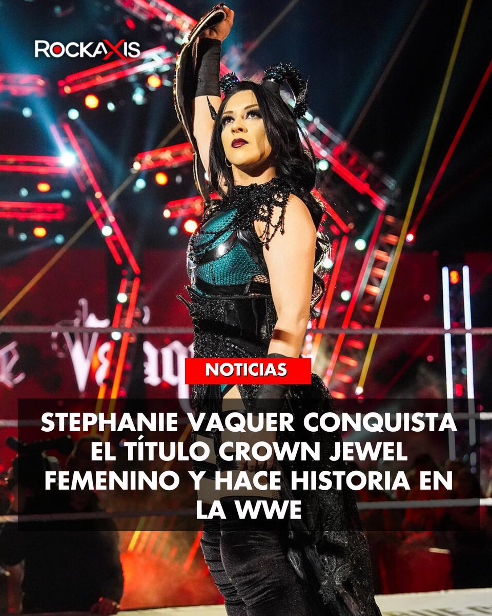 rockaxisoficial's tweet image. 🇨🇱💥 Stephanie Vaquer sigue haciendo historia en la @WWE
La luchadora chilena se consagró como Campeona Crown Jewel Femenina, sumando su cuarto título en lo que va de 2025. En un intenso combate ante Tiffany Stratton, vigente campeona mundial de SmackDown, “La Primera” logró…