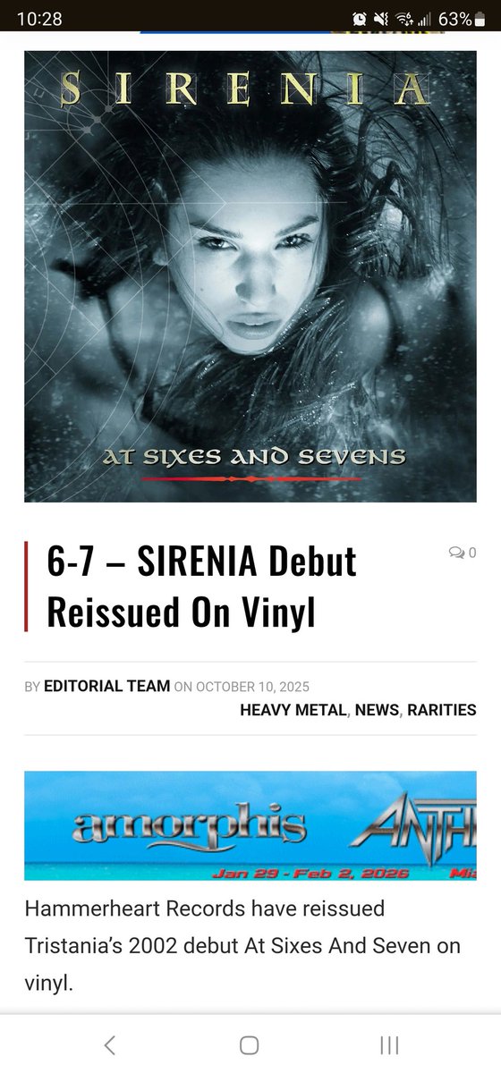 The title in the headline is wrong (blame tiktok). The band in the copy is wrong (blame Morten). But the album is right for you to own. Great release. <a href="/sireniaband/">sireniabandofficial</a> <a href="/BraveWords666/">BraveWords - Where Metal Lives!</a>