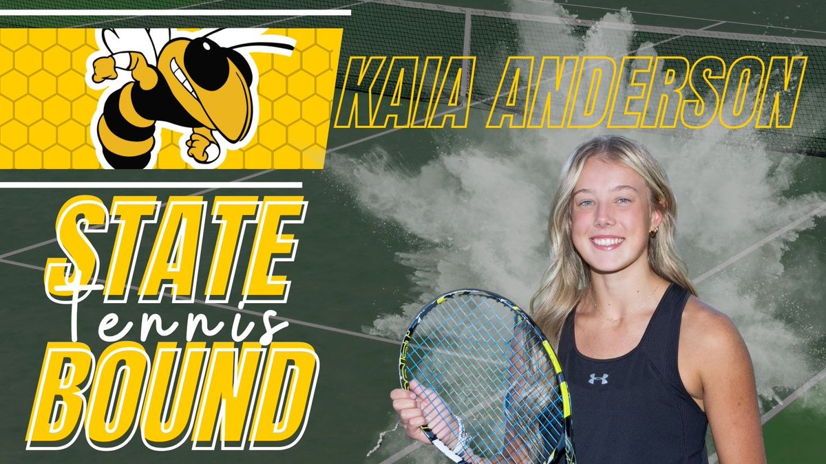 STATE BOUND 🐝🎾🐝
Kaia Anderson is your SECTION 8AA INDIVIDUAL CAMPION and is STATE BOUND!  Way to go, Kaia!  We are so proud of you!