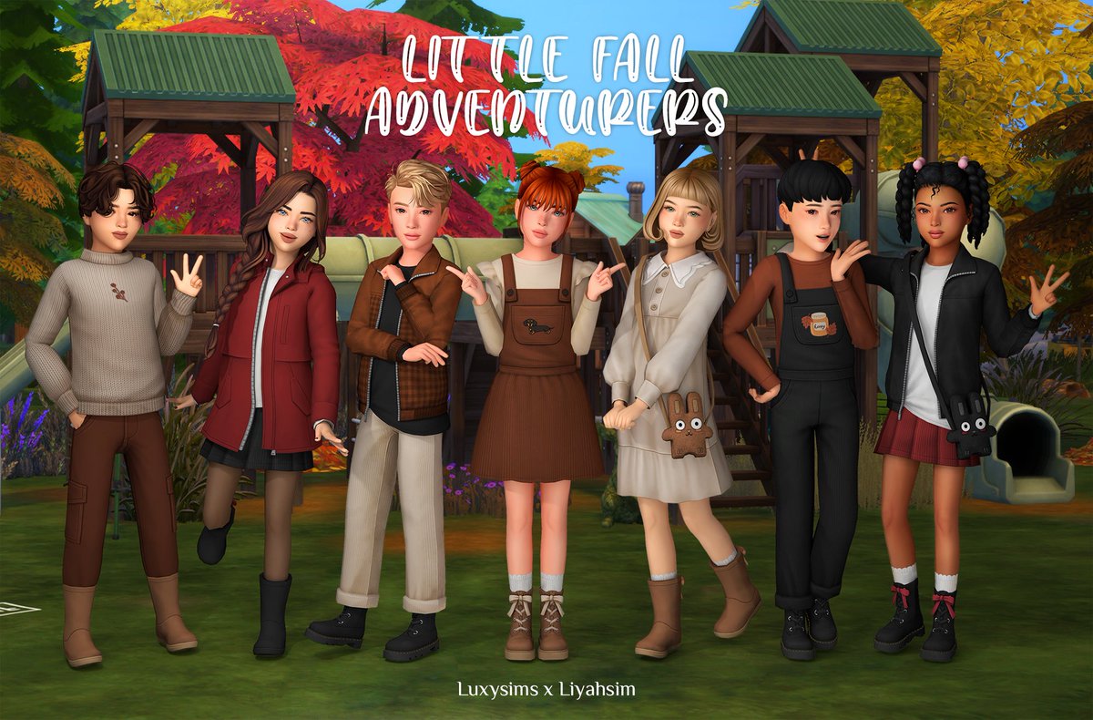 ¡NUEVA COLECCIÓN! 🍂 Little Fall Adventures Collection 🍂 en colaboración con LiyahSim : patreon.com/c/luxysims
#sims #sims4 #thesims4 #s4cc #maxismatch