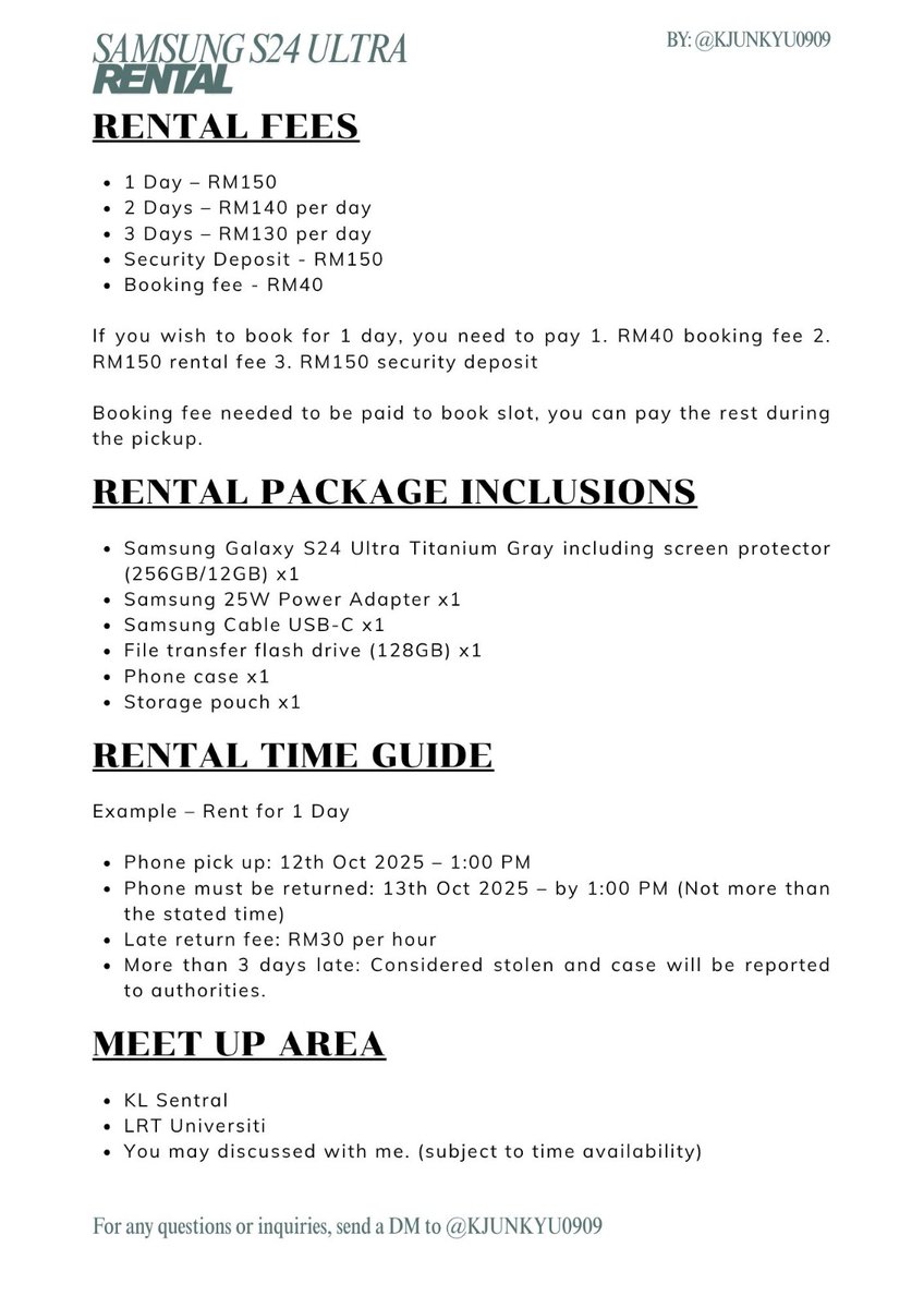 KJUNKYU0909's tweet photo. WTR Want To Rent / Open For Rent Samsung S24 Ultra 🇲🇾

DM to book now ✅️

⬇️ Check link below for more info:

https://t.co/1JXuilcUyy

#WINNEROURMOMENTinKL #2025_ZEROBASEONE_WORLDTOUR_HEREANDNOW_IN_KUALALUMPUR #TDS4INKL https://t.co/WHGo2gbVrM