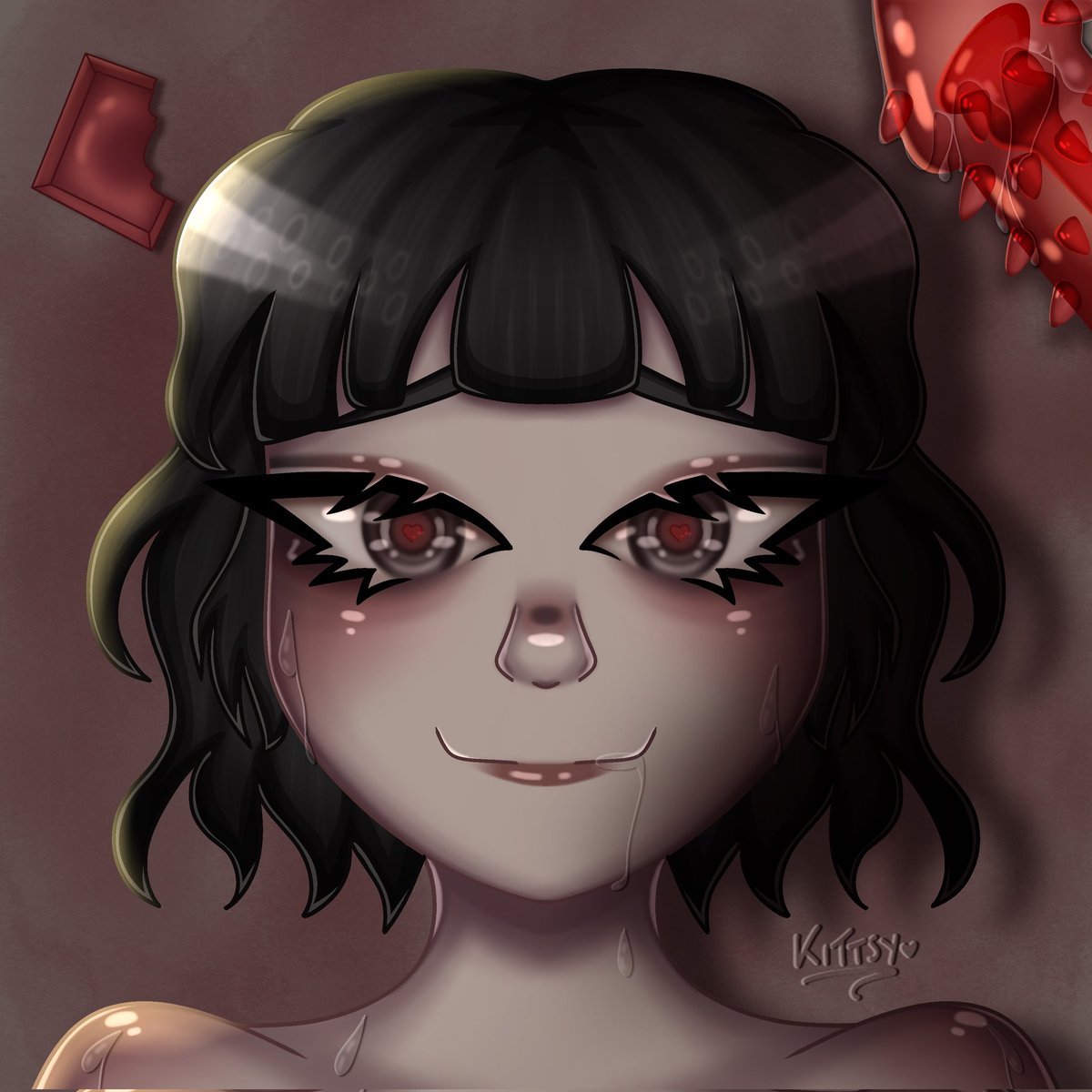 Ellie: Don't resist my gaze, just come in. 

OC by: <a href="/Casato_art/">Casato</a>, the definitive gooner.