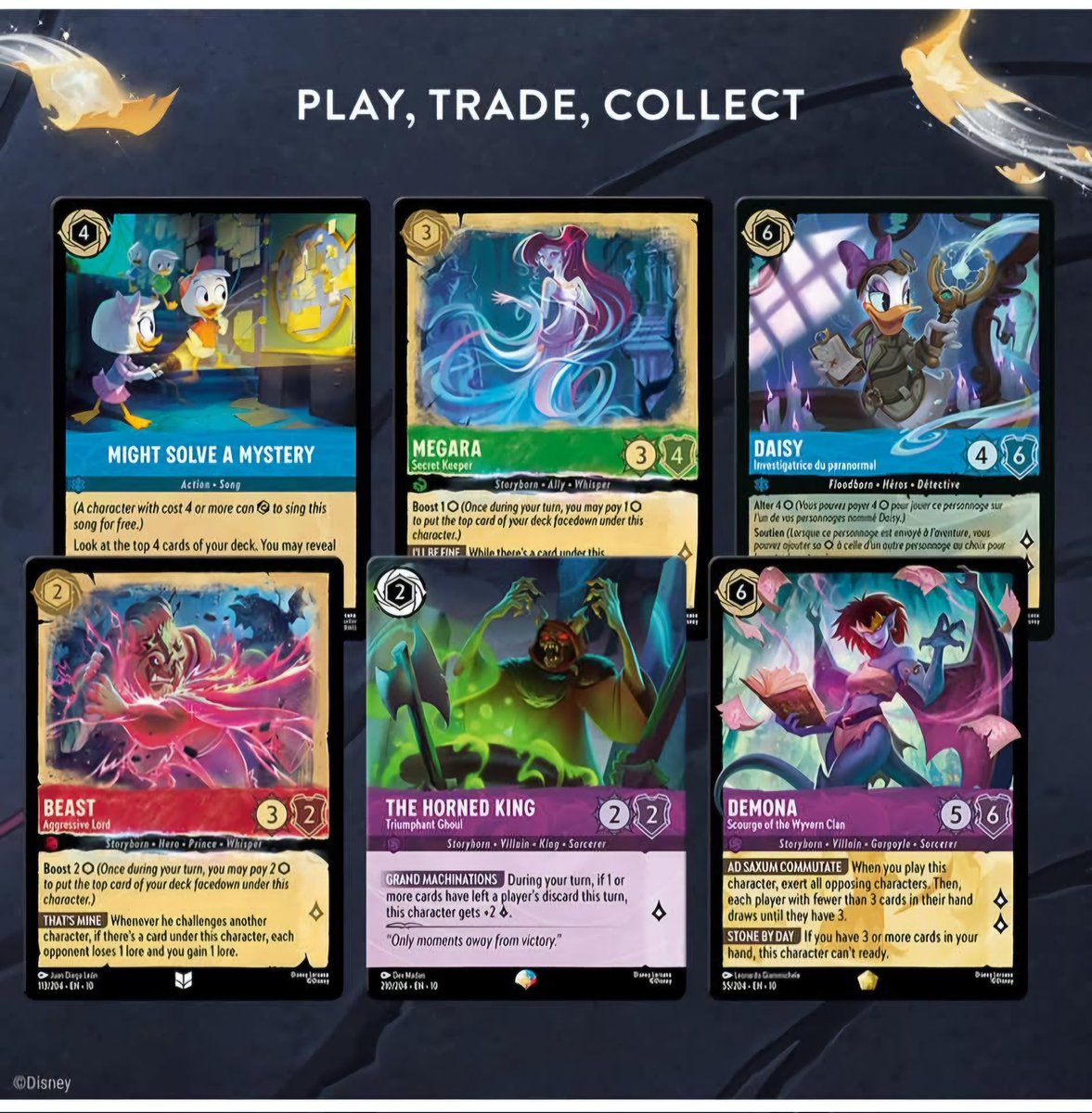 glimmineers's tweet photo. Our first spoilers of Whispers in the Well the next set for @DisneyLorcana , was shown to us courtesy of @amazon.

@glimmineers is very excited about the upcoming set, are you excited about these cards?

#reveal #disney #lorcana #Whispersoftheinkwell #set10 #cards #community https://t.co/F1Q9X8pYvZ