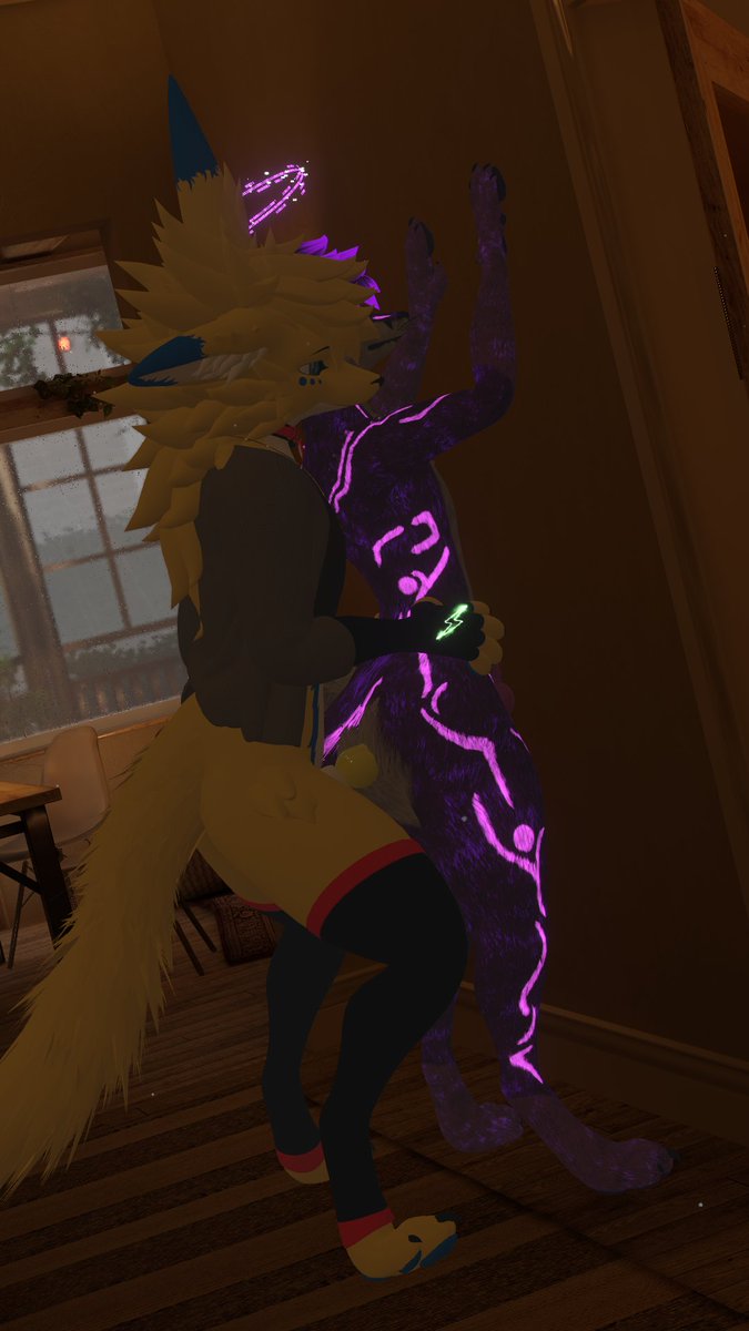 Came over to <a href="/LexxTheFoxie/">LexxTheFoxie🔞</a>'s house and got to breed him against his wall. Who wants to be next?~