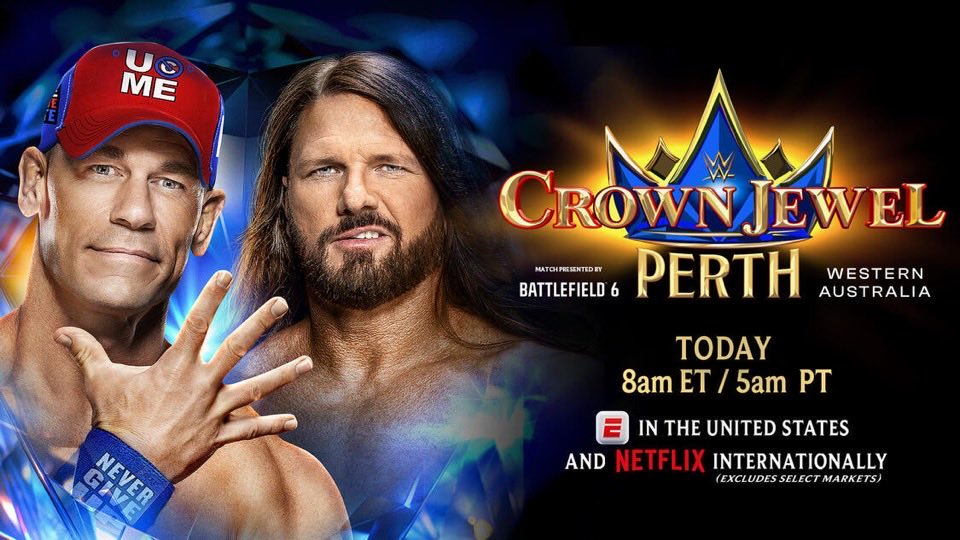 vellisteryio's tweet image. John Cena vs AJ Styles

Crown Jewel 2025

Star Rating: ∞ stars