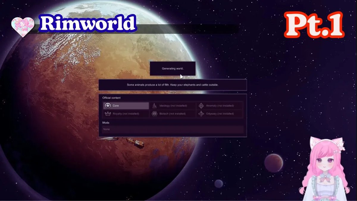 Hi all-! 😄Pre-recorded premiere at 4PM EST today. Rimworld, starting a new file and learning. Feel free to jump in and say hi if you'd like to, I'll be in the chat. Thank you to any who click and watch! #vtuber #LetsPlay

🍃youtube.com/watch?v=GBWBsR…

🌳store.steampowered.com/app/294100/Rim…