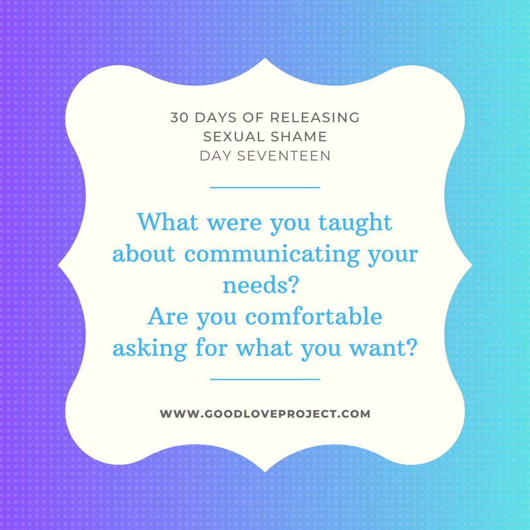 GoodLoveProject's tweet image. We were taught to hide or fear our sexuality. But here’s the truth:

💫 You’re allowed to want.

💫 You’re allowed to feel.

💫 You’re allowed joy in your body. 30 Days Shame Free helps you rewrite the story.
What were you taught about asking for what you want?
 Link in Bio