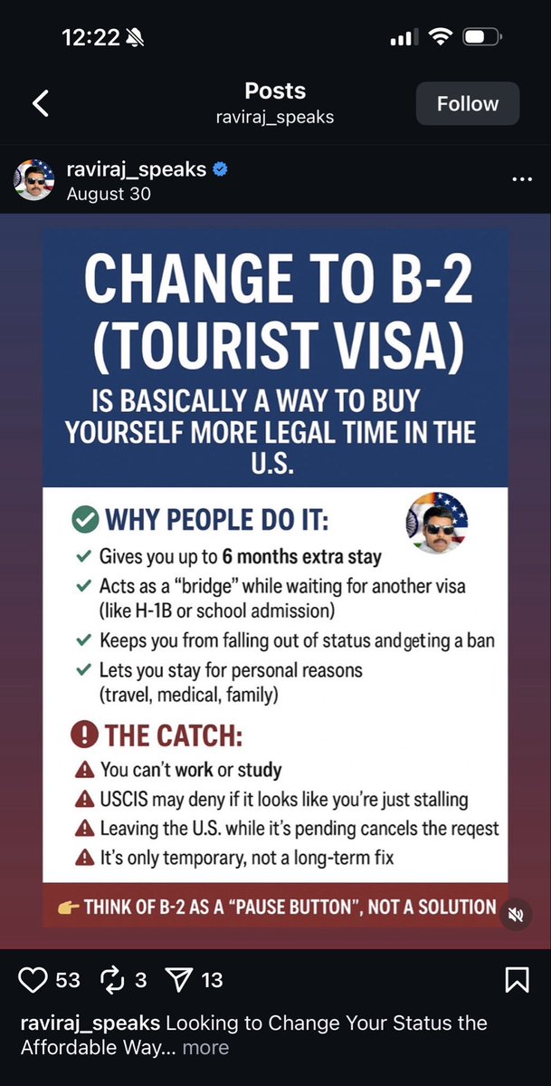 mangolassi93's tweet image. @USCIS @USCISJoe Ravi Raj Reddy helps 6,000+/yr commit visa fraud 

Helps Indians obtain B2 visas to buy legal time in US 

Advises on strategy of survival in US

Provides US university admissions within 24-48 hours to Indian students

Investigate. Find him &amp;amp; his clients