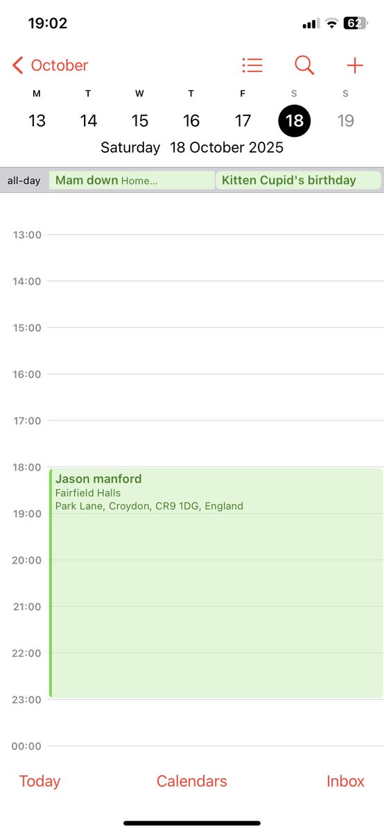 jackclay1985's tweet photo. @JasonManford popped up as a reminder for next Saturday at Fairfield
Halls. Front row right in the middle. Cracking Xmas present from my wife. Been waiting ages! https://t.co/w3F1pB3kAB