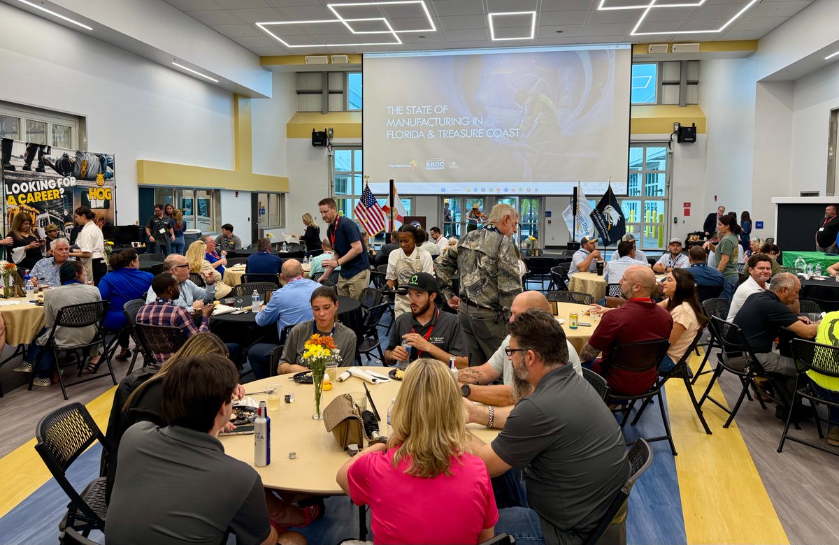 A1_Truss's tweet photo. 🔧 A-1 was proud to join the inaugural “Made on the Treasure Coast: Manufacturing Showcase &amp; BBQ” hosted by @TCMAmfg &amp; @FloridaSBDC at IRSC.

Great night of innovation, networking &amp; BBQ! 🍽️

#A1Industries #Manufacturing #TCMA #TreasureCoast #MadeInFlorida https://t.co/TzgUU93gUL