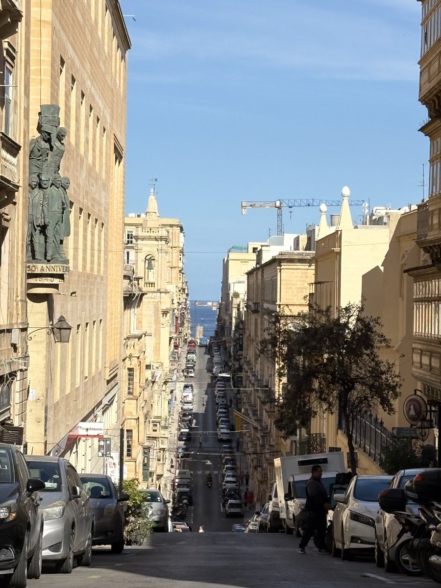 The view down to the Mediterranean from the embassy of the Order of St John in Valletta - part of Malta’s history &amp; still active today