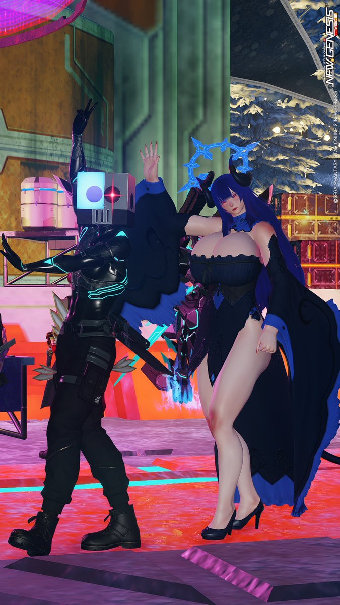 Tony94Yeh's tweet photo. Cubic terminator goofing around and take photo with people who were afk before going to work

#PSO2NGS #NGS #PSO2NGS_SS 
#PSO2global #PSO2 #PSO2_SS 
#RappyMail #CubicARKS https://t.co/vz0hlRD2Mv