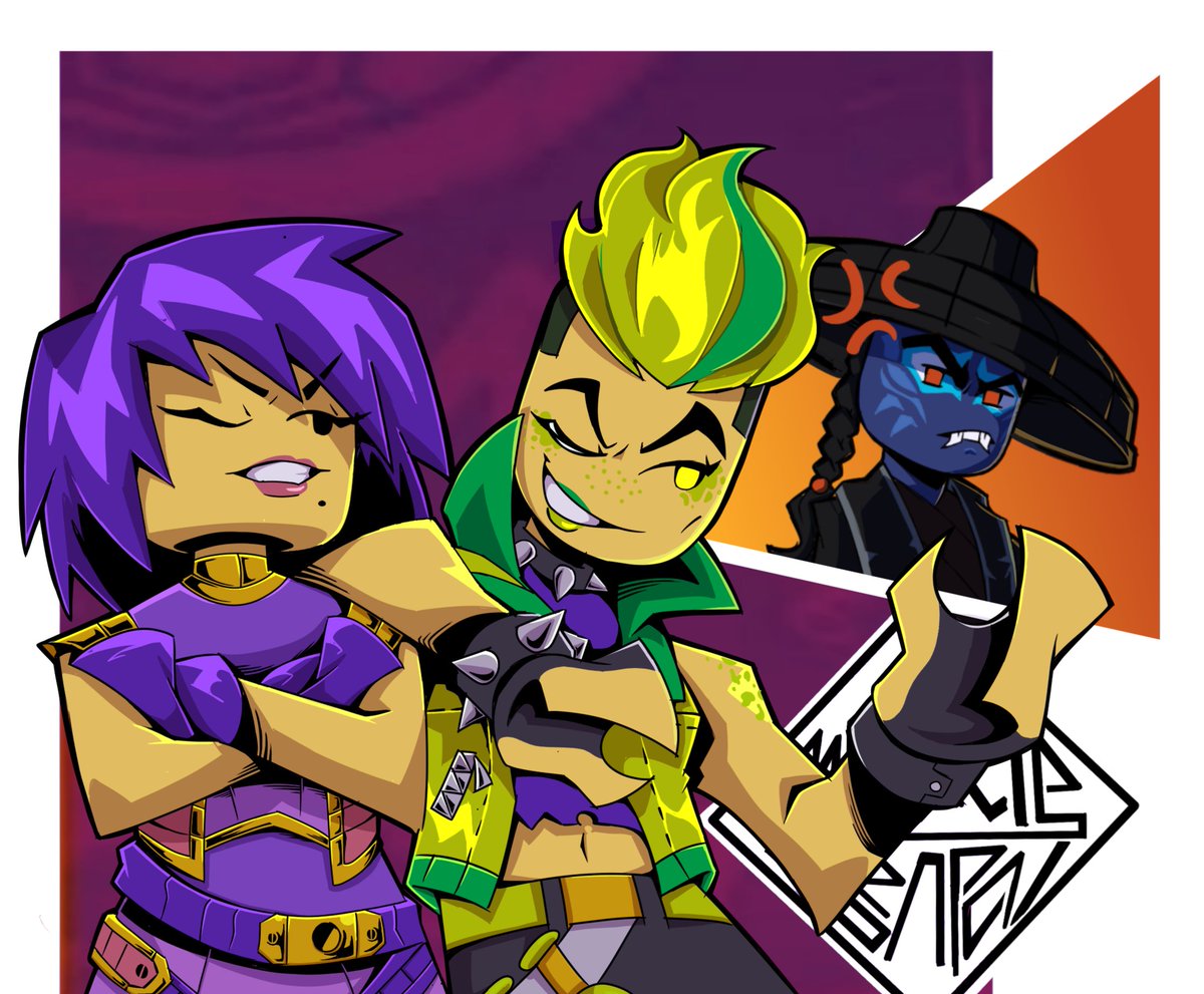 Form + Poison = MUTATION!!! (Nokt is here too, I guess) 💜+💚🫸(🖕💙)
(Older doodle from the before times)