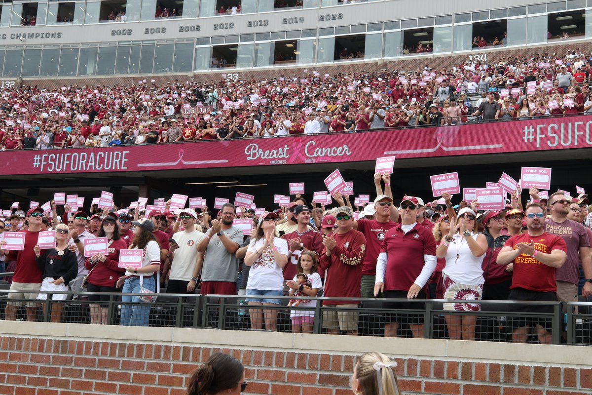 Seminoles's tweet image. No one fights alone 🩷🎗️

#NoleFamily | #FSUForACure