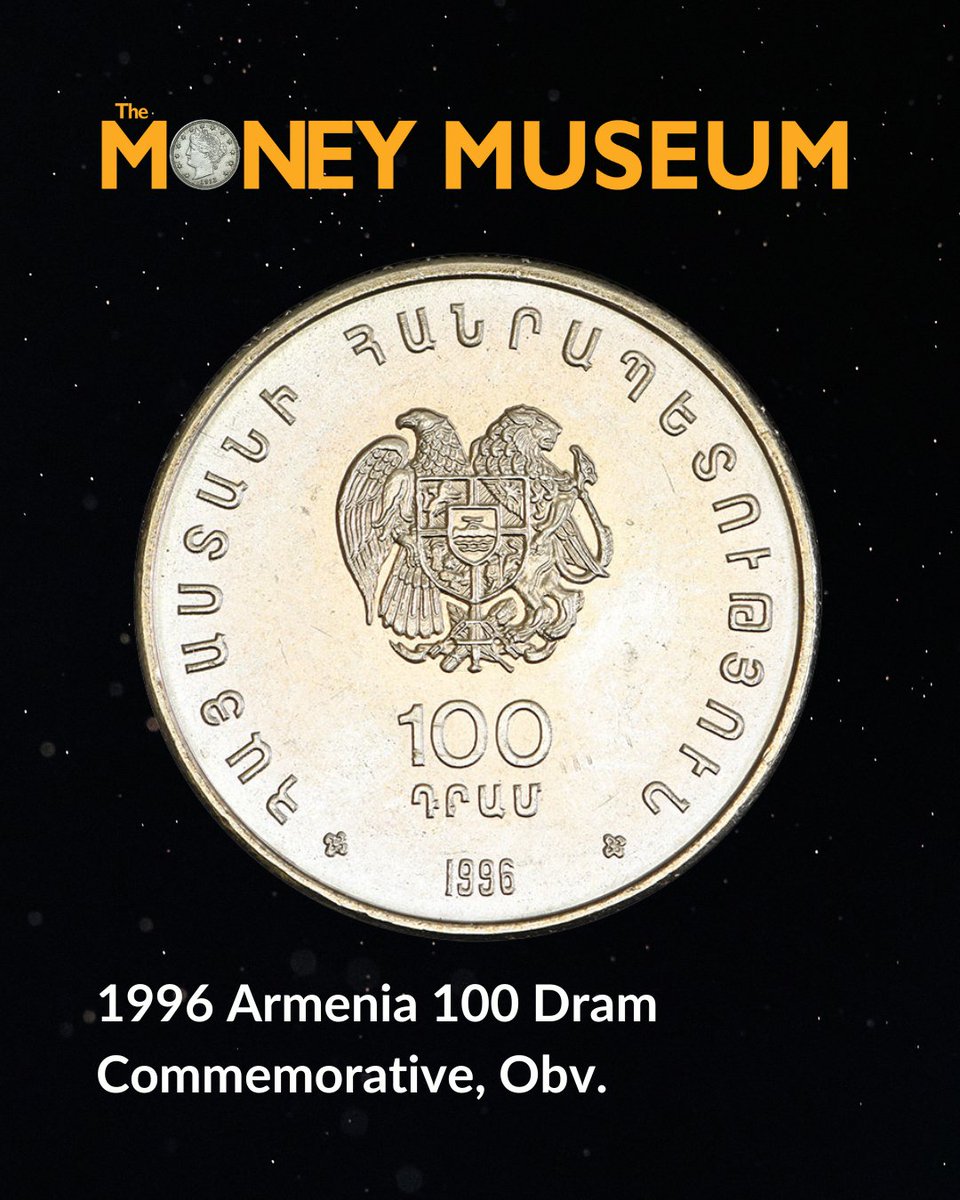 MoneyMuseumCS's tweet image. ♟️ Checkmate! It’s #NationalChessDay!
Honoring this timeless game is the 1996 Armenia 100 Dram coin—that commemorates the 32nd Chess Olympiad in Yerevan. See it in our History of Money exhibit or online!
🔗 bit.ly/473Zf0z
#Numismatics #ANAMoneyMuseum
