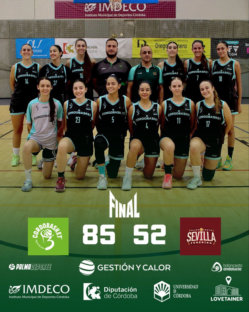 ✅ ¡𝐅𝐈𝐍𝐀𝐋! ➕✌️

😋 Segundo triunfo consecutivo de la temporada, vencimos a <a href="/cbsfemenino/">CB Sevilla Femenino</a> 

🙌🏽 ¡VAMOS! 💃

#CordoBasket #CBKT