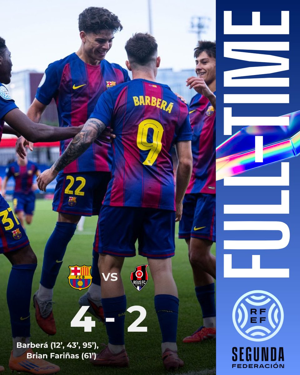 FT: Barça Atlètic 4-2 Reus FC Reddis