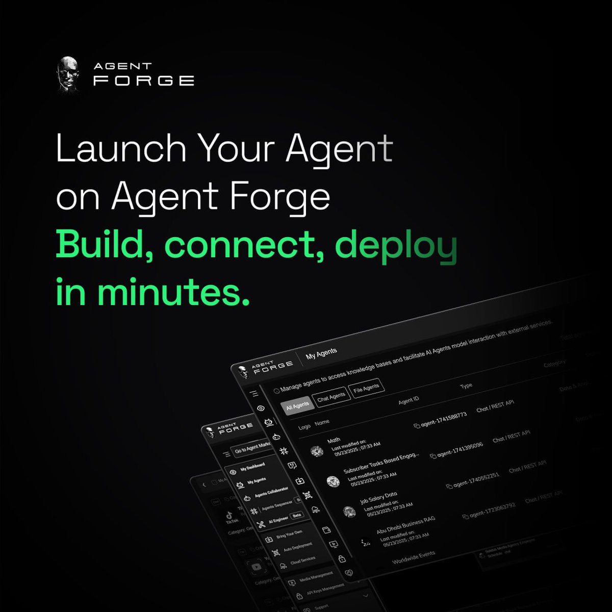 OluGb7's tweet image. Bring your agent to life on Agent Forge in just minutes!
1️⃣ Create an account
2️⃣ Select Create Agent
3️⃣ Choose your adapter — REST API, Knowledge Base, or IoT
4️⃣ Complete setup &amp;amp; launch!
🔗 agents.aitech.io
@AITECHio #AITECH