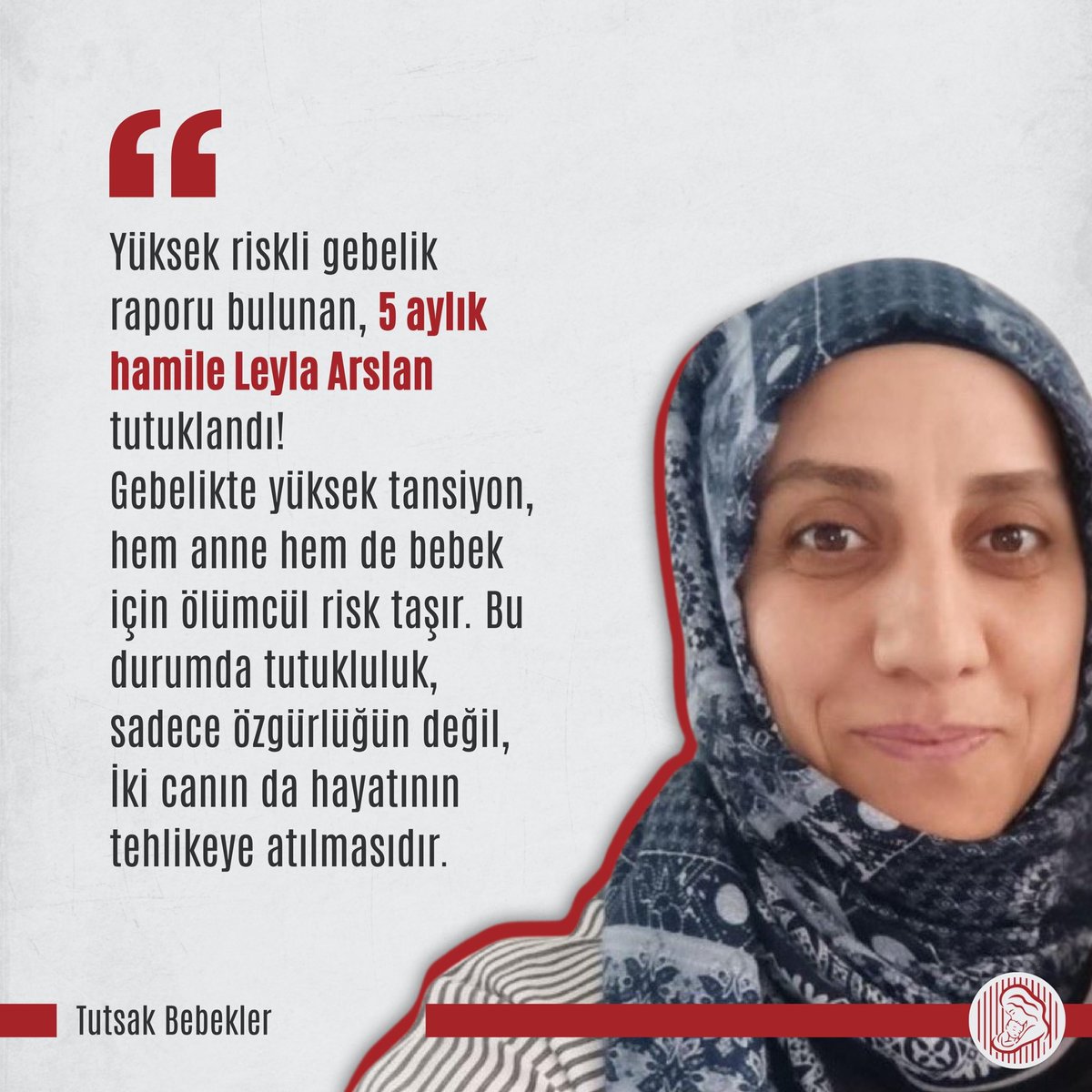 5 aylık hamile Leyla Arslan 4 Ağustosʼtan beri Edirne Cezaevinde tutuklu.
Gebelik zehirlenmesi teşhisi konuldu.
Doktorlar “cezaevinde kalamaz” dedi.
Ama o hâlâ dört duvar arasında.

5AylıkHamile HapisteİşiNe
#SONDAKİKA